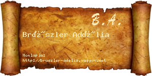 Brüszler Adélia névjegykártya